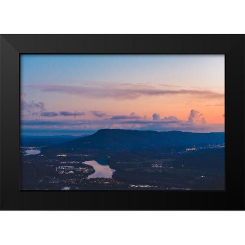 Signal Sunset Black Modern Wood Framed Art Print by Malone, Will