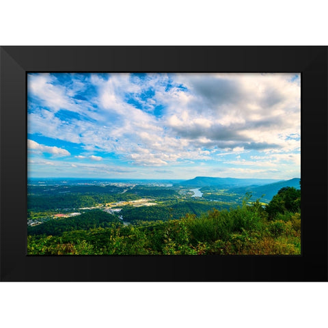 Tennessee Valley Black Modern Wood Framed Art Print by Malone, Will