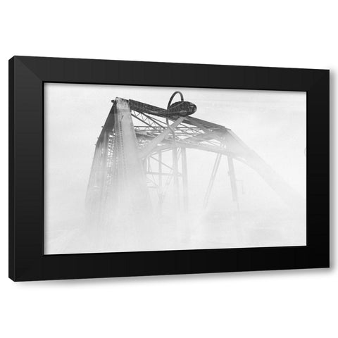 Walnut Fog Black Modern Wood Framed Art Print with Double Matting by Malone, Will