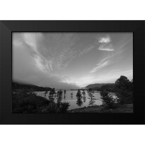 Day Night Black Modern Wood Framed Art Print by Malone, Will