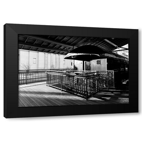 Visitorâ€™s Center Black Modern Wood Framed Art Print by Malone, Will
