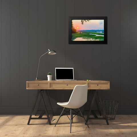 Morning Marsh 2 Black Modern Wood Framed Art Print by Malone, Will