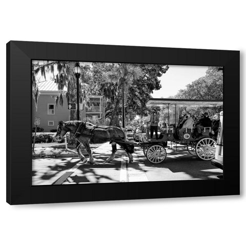 Pull Black Modern Wood Framed Art Print with Double Matting by Malone, Will