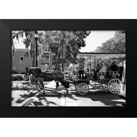 Pull Black Modern Wood Framed Art Print by Malone, Will