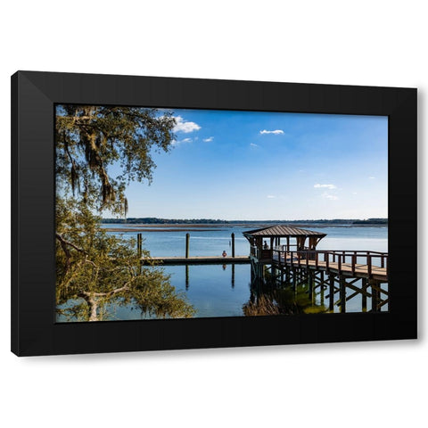 Beautiful Bluffton Day Black Modern Wood Framed Art Print by Malone, Will