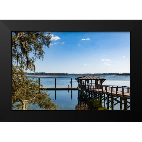 Beautiful Bluffton Day Black Modern Wood Framed Art Print by Malone, Will