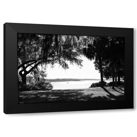 Bluffton Scene  Black Modern Wood Framed Art Print with Double Matting by Malone, Will