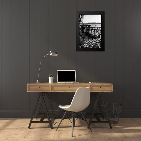 Bluffton Scene 2 Black Modern Wood Framed Art Print by Malone, Will