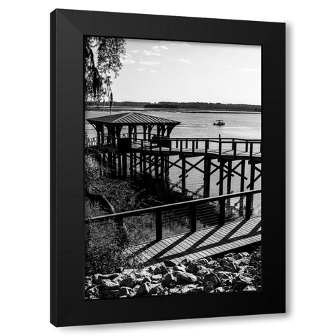 Bluffton Scene 2 Black Modern Wood Framed Art Print by Malone, Will