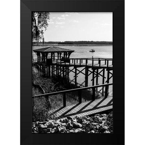 Bluffton Scene 2 Black Modern Wood Framed Art Print by Malone, Will