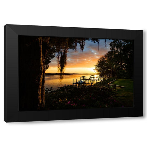Classic Sunset Black Modern Wood Framed Art Print by Malone, Will