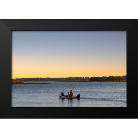 Golden Hour Outing  Black Modern Wood Framed Art Print by Malone, Will