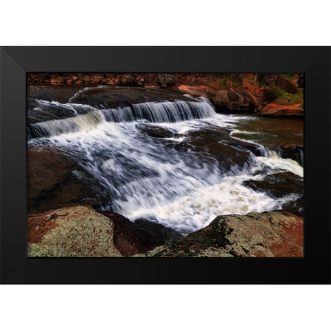 Falls Park Rush Black Modern Wood Framed Art Print by Malone, Will