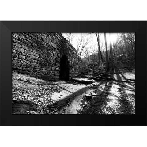 Poinsett Bridge 9 Black Modern Wood Framed Art Print by Malone, Will