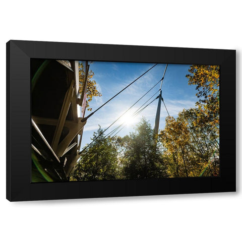 Suspension Black Modern Wood Framed Art Print with Double Matting by Malone, Will