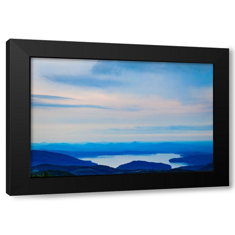Blue Mist Black Modern Wood Framed Art Print with Double Matting by Malone, Will