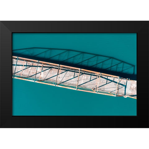 Bridge in Shadow Black Modern Wood Framed Art Print by Malone, Will