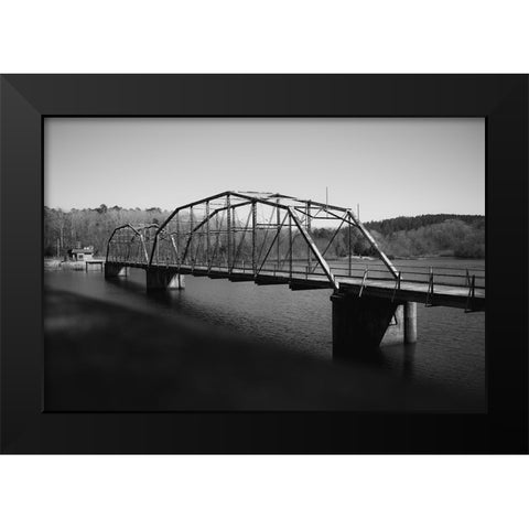 Savannah Bridge Black Modern Wood Framed Art Print by Malone, Will