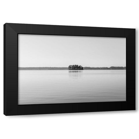 Floating Island Black Modern Wood Framed Art Print with Double Matting by Malone, Will