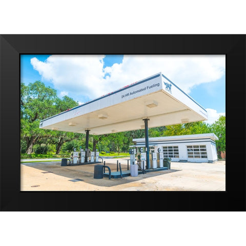 24 Hour Black Modern Wood Framed Art Print by Malone, Will