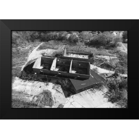 Aerial Mill 2 Black Modern Wood Framed Art Print by Malone, Will