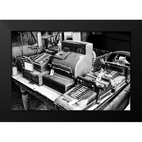 American Typewriter Black Modern Wood Framed Art Print by Malone, Will