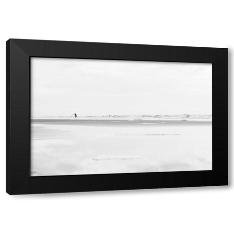 Beach Fun Black Modern Wood Framed Art Print with Double Matting by Malone, Will