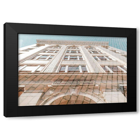 Business Exchange 2 Black Modern Wood Framed Art Print with Double Matting by Malone, Will