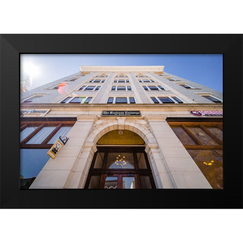 Business Exchange 4 Black Modern Wood Framed Art Print by Malone, Will