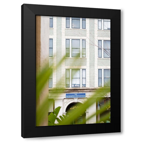 Business Exchage 5 Black Modern Wood Framed Art Print with Double Matting by Malone, Will