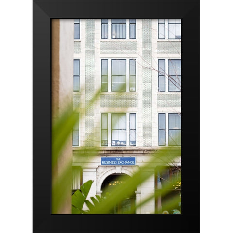 Business Exchage 5 Black Modern Wood Framed Art Print by Malone, Will
