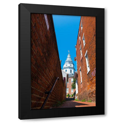 Capital Alley Vertical Black Modern Wood Framed Art Print by Malone, Will