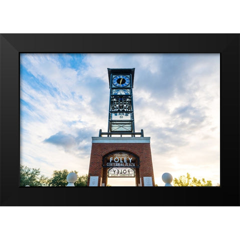 Centennial Plaza Black Modern Wood Framed Art Print by Malone, Will