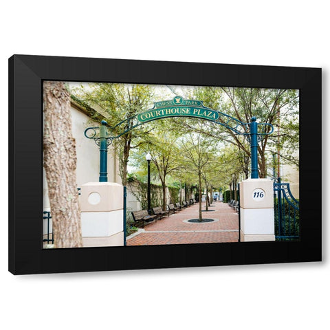 Chess Park Black Modern Wood Framed Art Print with Double Matting by Malone, Will