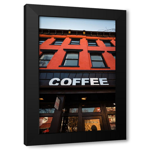 Coffee Black Modern Wood Framed Art Print with Double Matting by Malone, Will
