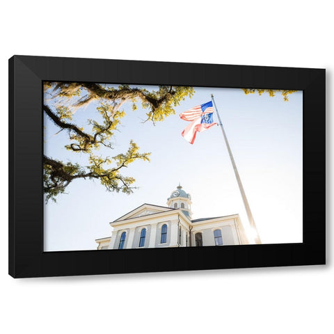 Courthouse 3 Black Modern Wood Framed Art Print with Double Matting by Malone, Will