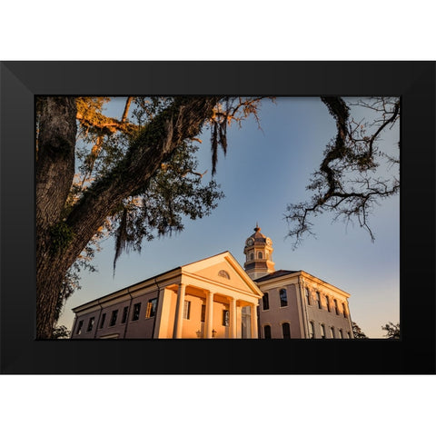 Courthouse 6 Sunrise Black Modern Wood Framed Art Print by Malone, Will