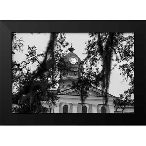 Courthouse Morning 3 Black Modern Wood Framed Art Print by Malone, Will