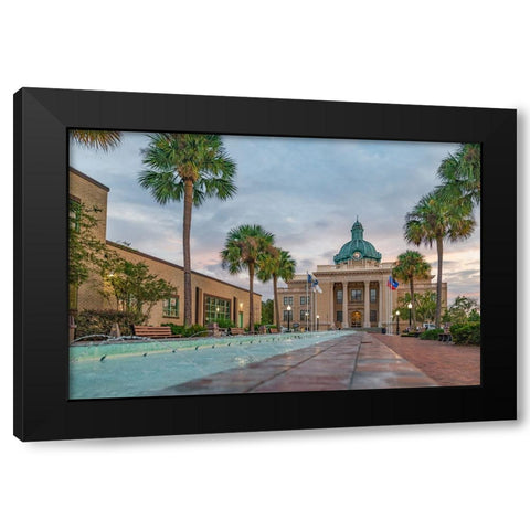 Courthouse 2 Black Modern Wood Framed Art Print with Double Matting by Malone, Will