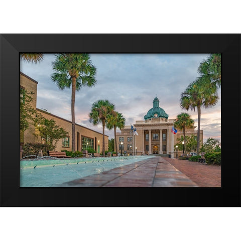 Courthouse 2 Black Modern Wood Framed Art Print by Malone, Will