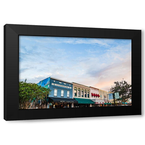 Downtown Deland Black Modern Wood Framed Art Print with Double Matting by Malone, Will