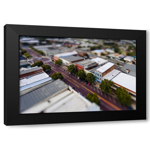 Downtown Thomasville Mini Black Modern Wood Framed Art Print with Double Matting by Malone, Will