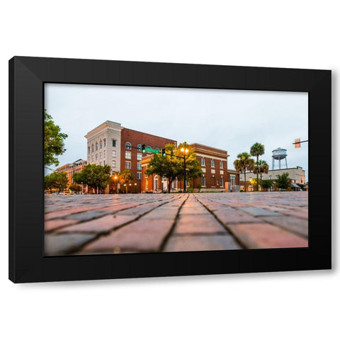 Downtown Tville Color Black Modern Wood Framed Art Print with Double Matting by Malone, Will
