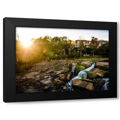 Falls Park 2 24x16 Black Modern Wood Framed Art Print by Malone, Will