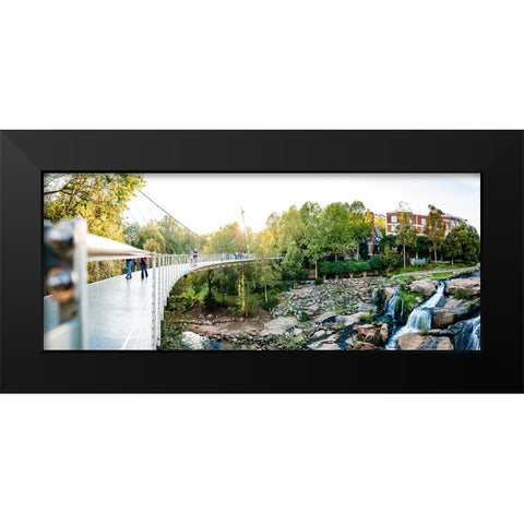 Falls Park Pano 40x16 Black Modern Wood Framed Art Print by Malone, Will