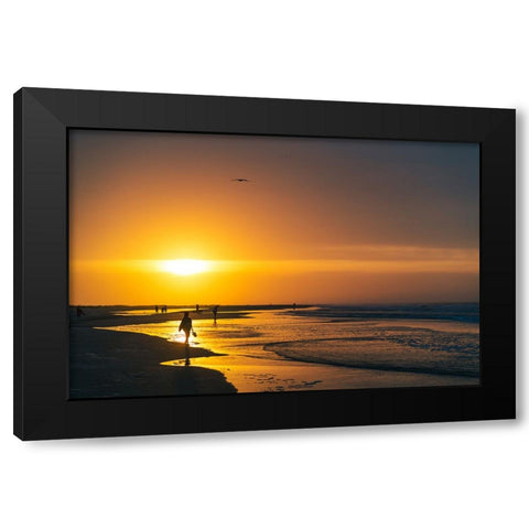 Girl with a Bucket Black Modern Wood Framed Art Print with Double Matting by Malone, Will