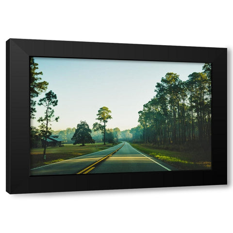 Golden Road Black Modern Wood Framed Art Print with Double Matting by Malone, Will