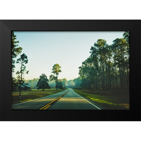 Golden Road Black Modern Wood Framed Art Print by Malone, Will