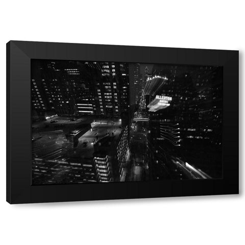 Gotham BW Black Modern Wood Framed Art Print by Malone, Will