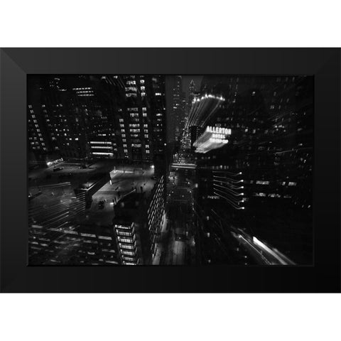 Gotham BW Black Modern Wood Framed Art Print by Malone, Will